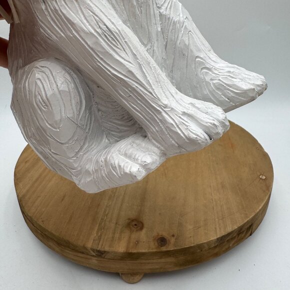 Bunny Rabbit  Easter spring sitting upright resin wood look like style vibe farm - Picture 5 of 10